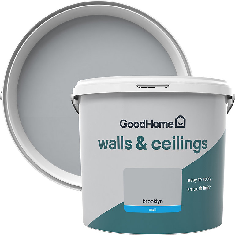 Product image for GoodHome Walls & ceilings Brooklyn Matt Emulsion paint, 5L