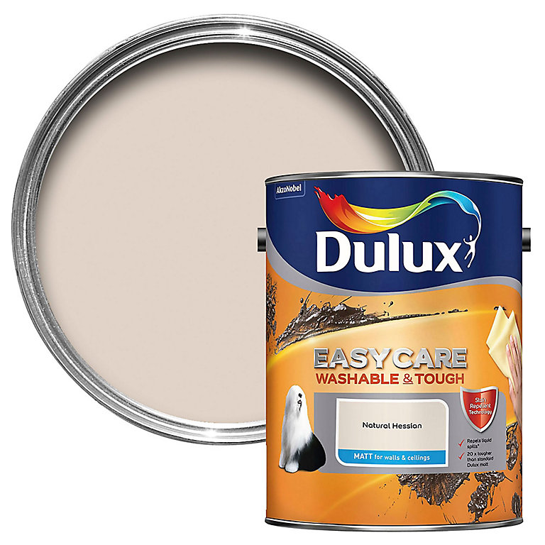 Product image for Dulux Easycare Natural hessian Matt Emulsion paint, 5L