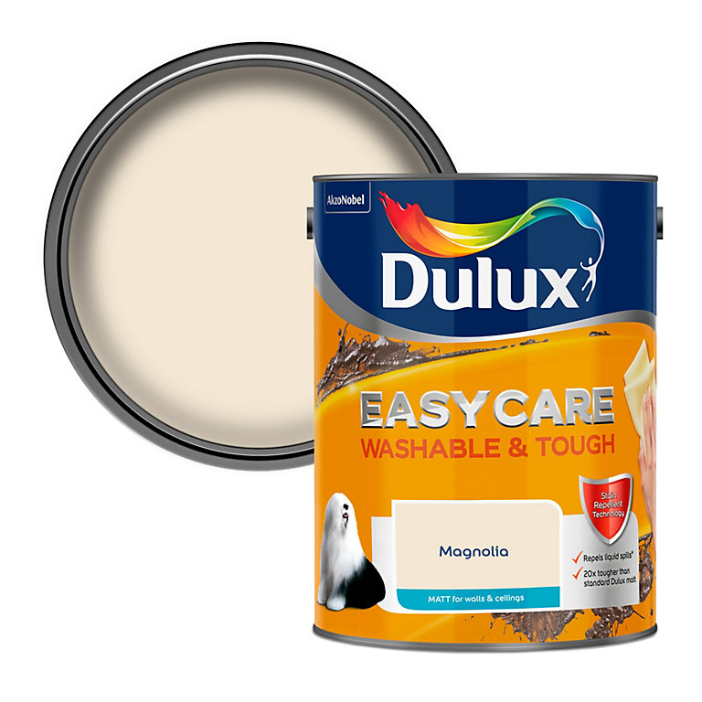 Product image for Dulux Easycare Magnolia Matt Emulsion paint, 5L
