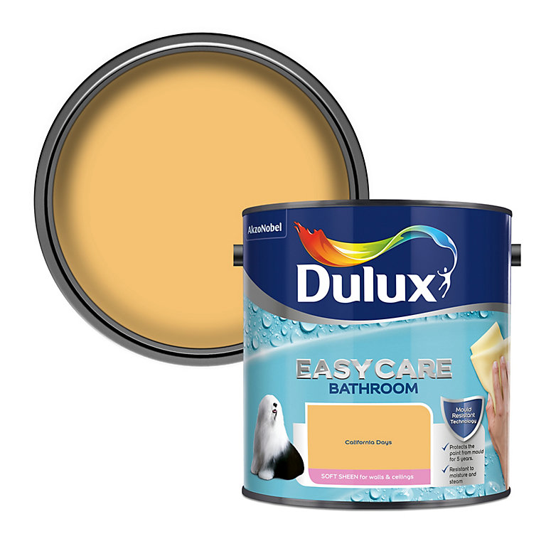 Product image for Dulux Easycare Bathroom California Days Soft sheen Wall paint, 2.5L