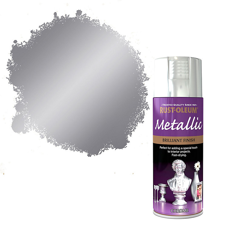 Product image for Rust-Oleum Metallic Chrome effect Multi-surface Spray paint, 400ml