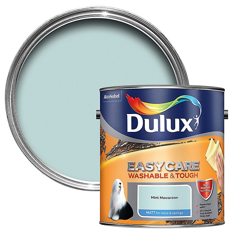 Product image for Dulux Easycare Mint macaroon Matt Emulsion paint, 2.5L