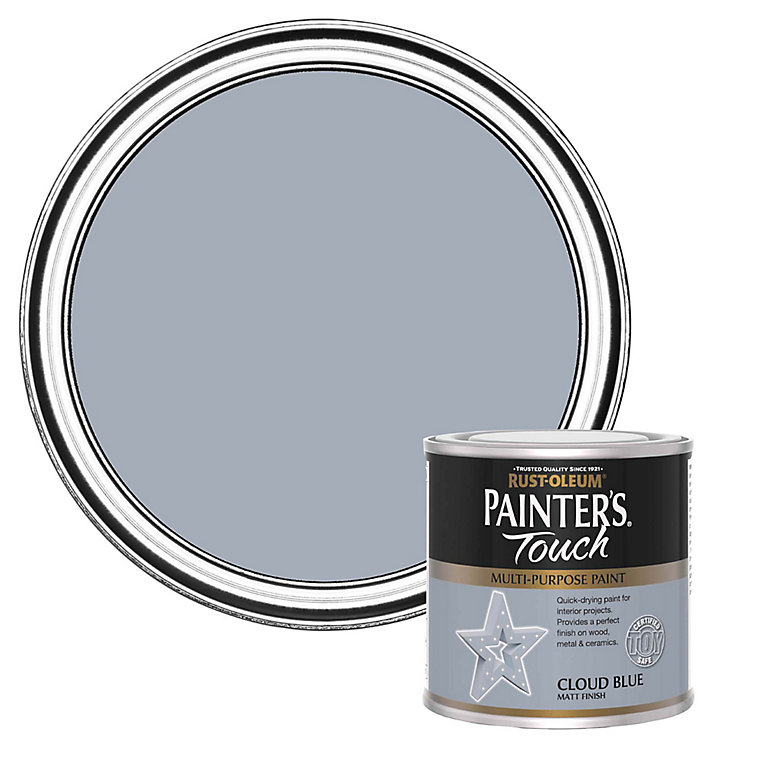 Image of Rust-Oleum Painter's Touch Cloud Blue Matt Furniture paint, 250ml