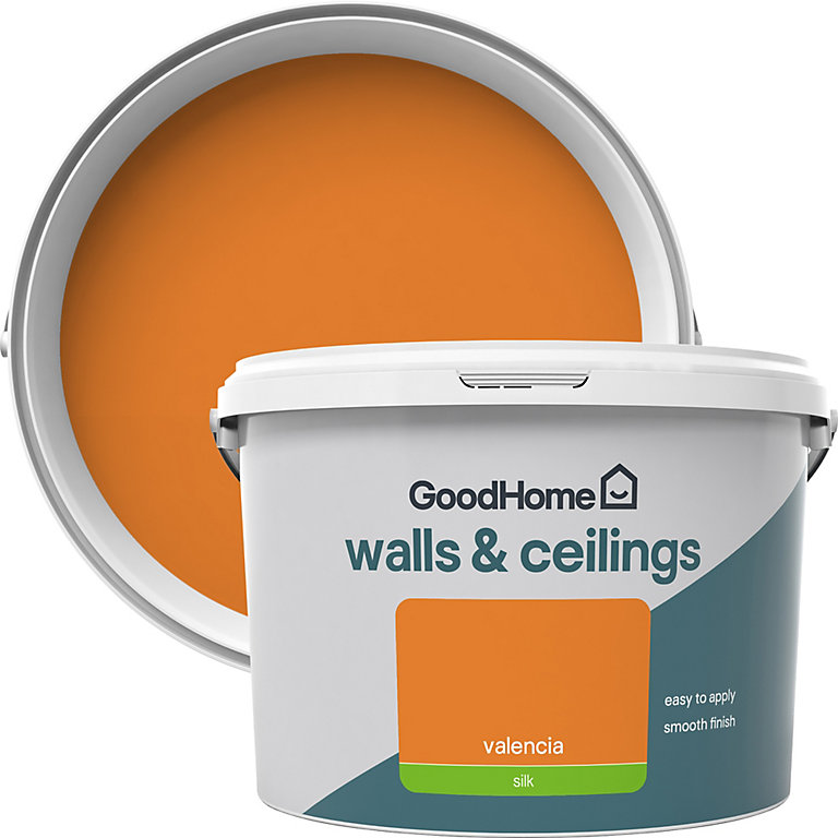 Product image for GoodHome Walls & ceilings Valencia Silk Emulsion paint, 2.5L