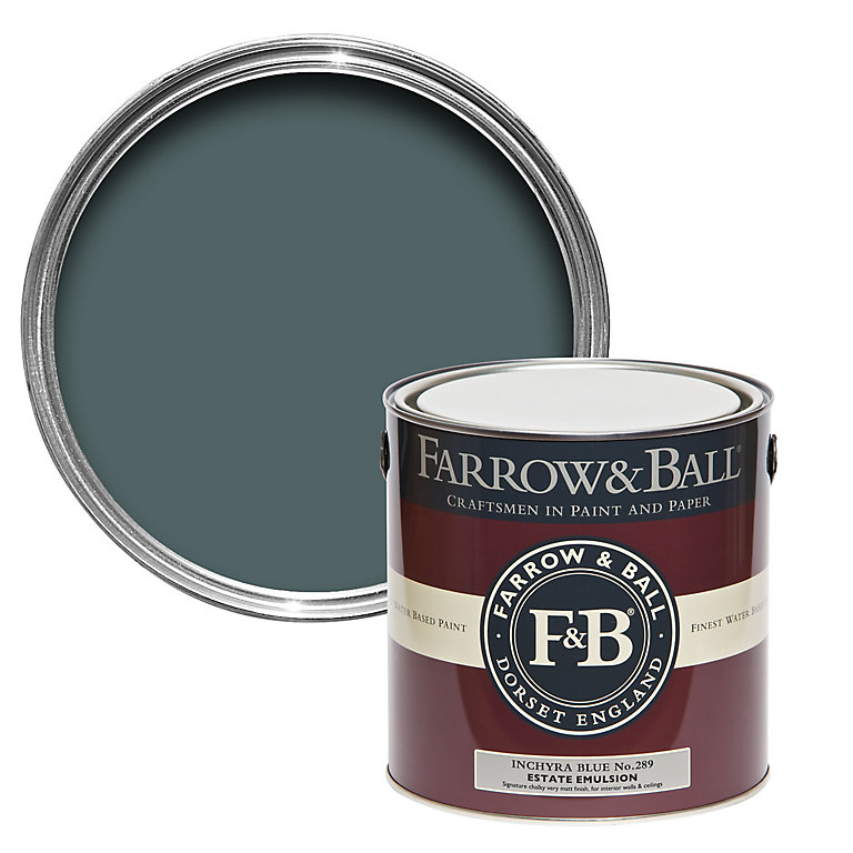 Product image for Farrow & Ball Estate Inchyra blue No.289 Matt Emulsion paint, 2.5L