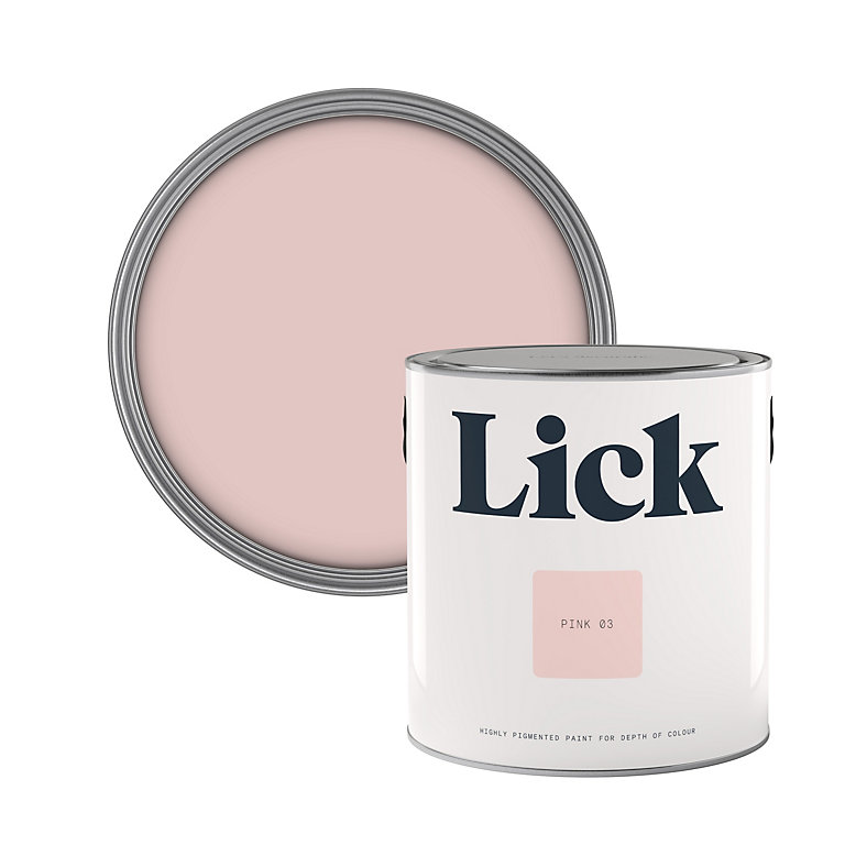 Product image for Lick Pink 03 Matt Emulsion paint, 2.5L