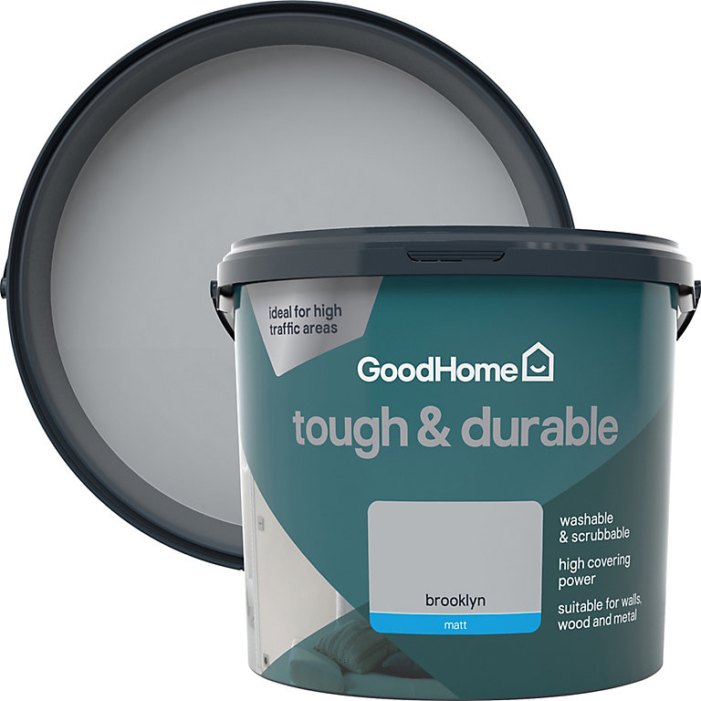 Product image for GoodHome Durable Brooklyn Matt Emulsion paint, 5L