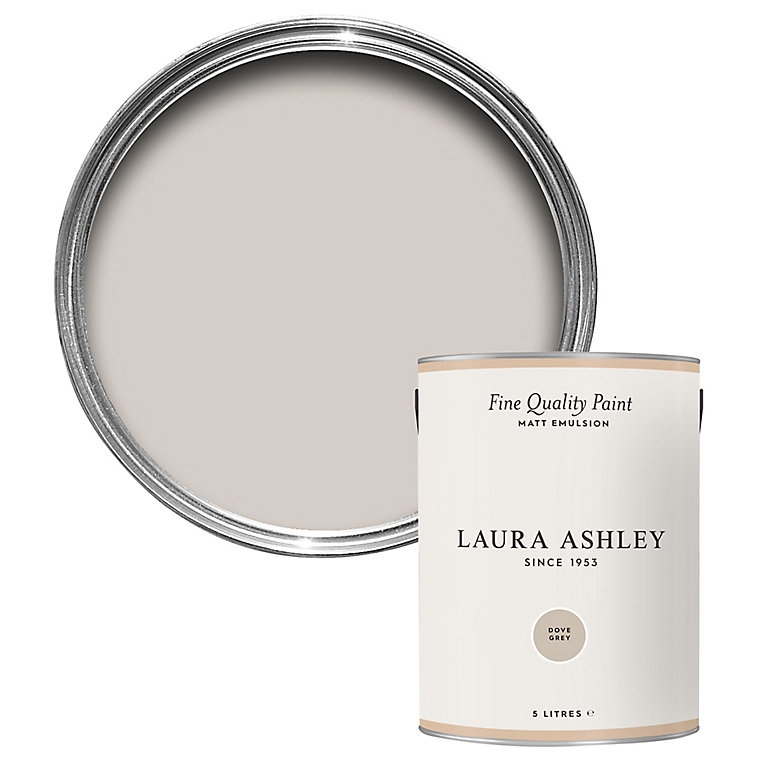 Image of Laura Ashley Dove Grey Matt Emulsion paint, 5L