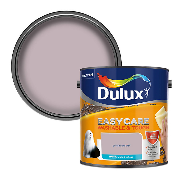 Product image for Dulux Easycare Dusted fondant Matt Emulsion paint, 2.5L