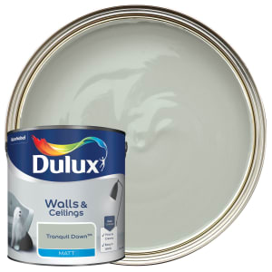 Product image for Dulux Walls & ceilings Tranquil dawn Matt Emulsion paint, 2.5L