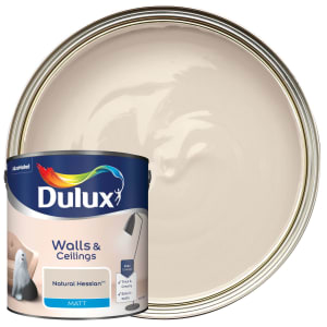 Product image for Dulux Walls & ceilings Natural hessian Matt Emulsion paint, 2.5L