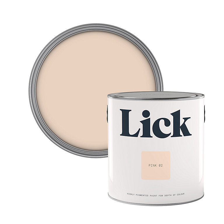 Product image for Lick Pink 02 Matt Emulsion paint, 2.5L