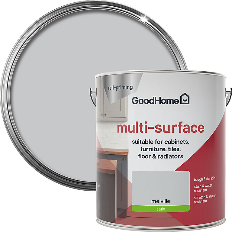 Product image for GoodHome Durable Melville Satin Multi-surface paint, 2L