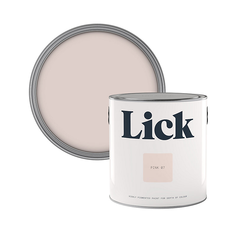 Product image for Lick Pink 07 Matt Emulsion paint, 2.5L