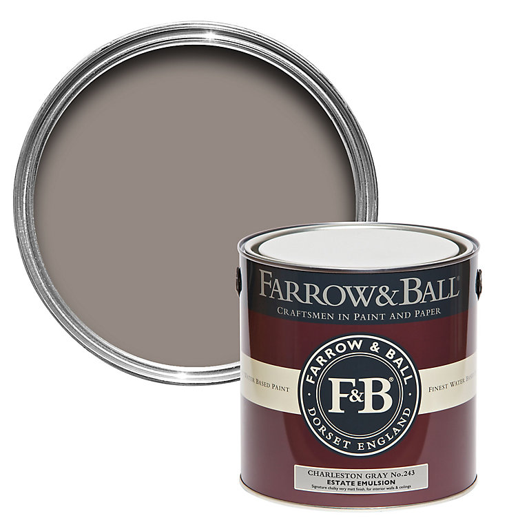 Product image for Farrow & Ball Estate Charleston gray No.243 Matt Emulsion paint, 2.5L