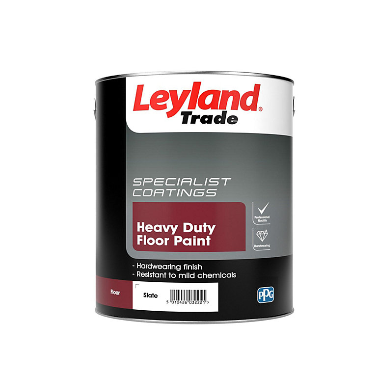 Image of Leyland Trade Heavy duty Slate Grey Satinwood Floor & tile paint, 5L