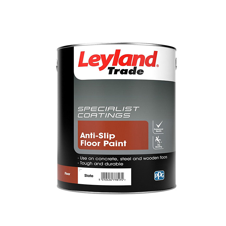 Product image for Leyland Trade Slate Semi-gloss Floor paint, 5L