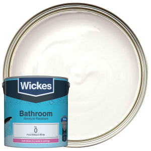 Product image for GoodHome Bathroom Brilliant white Soft sheen Emulsion paint, 2.5L