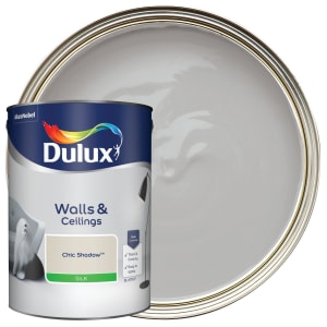 Product image for Dulux Walls & ceilings Chic shadow Silk Emulsion paint, 5L