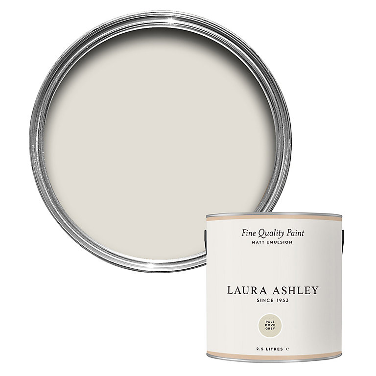 Image of Laura Ashley Pale Dove Grey Matt Emulsion paint, 2.5L