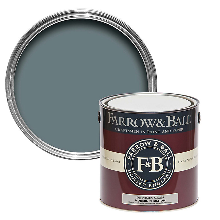 Product image for Farrow & Ball Modern De Nimes Matt Emulsion paint, 2.5L