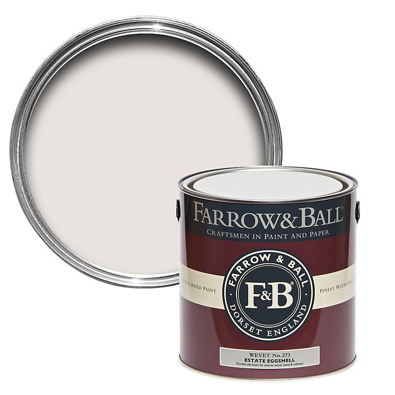 Product image for Farrow & Ball Estate Wevet No.273 Eggshell Metal & wood paint, 2.5L