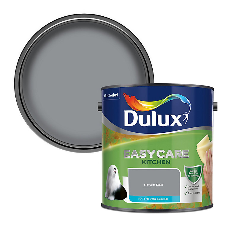 Product image for Dulux Easycare Kitchen Natural Slate Matt Wall paint, 2.5L