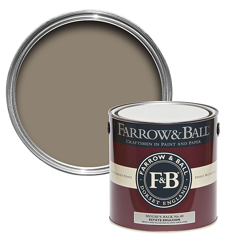 Product image for Farrow & Ball Estate Mouse's back No.40 Matt Emulsion paint, 2.5L