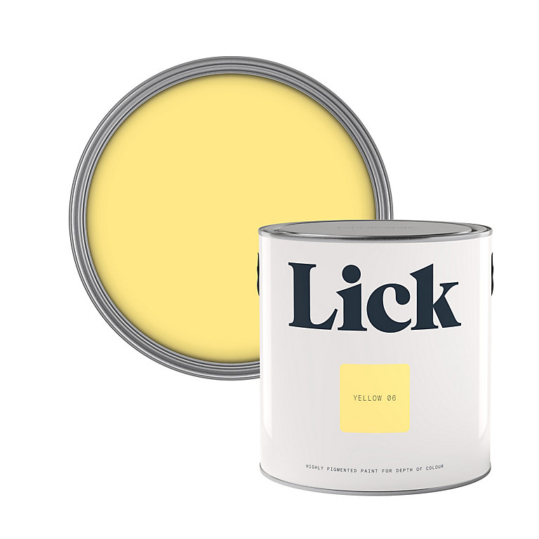 Product image for Lick Yellow 06 Eggshell Emulsion paint, 2.5L