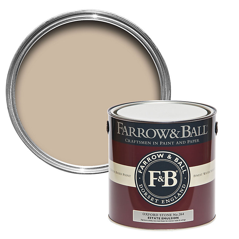 Product image for Farrow & Ball Estate Oxford stone No.264 Matt Emulsion paint, 2.5L