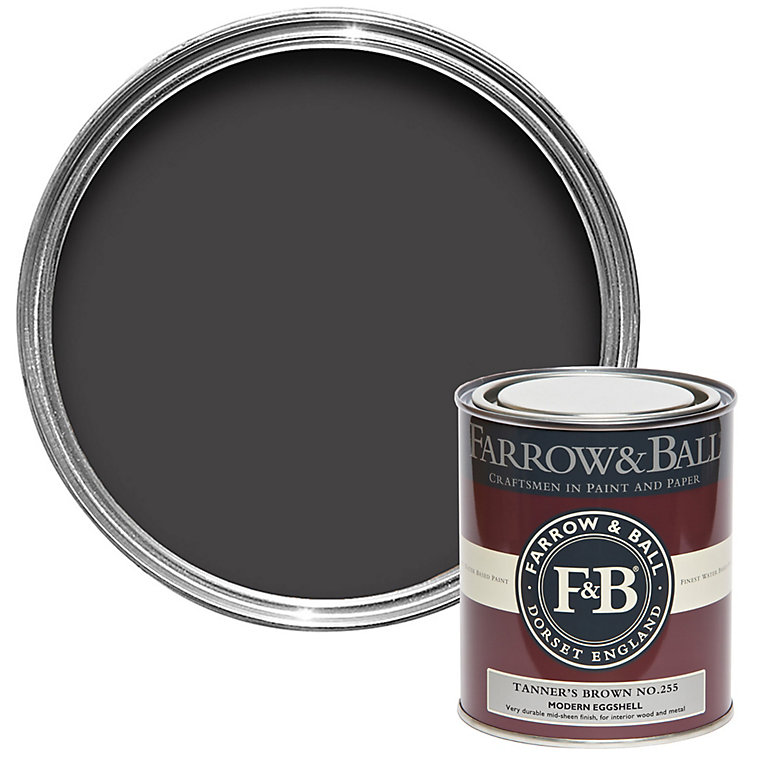 Product image for Farrow & Ball Modern Tanner's Brown No.255 Eggshell Paint, 750ml