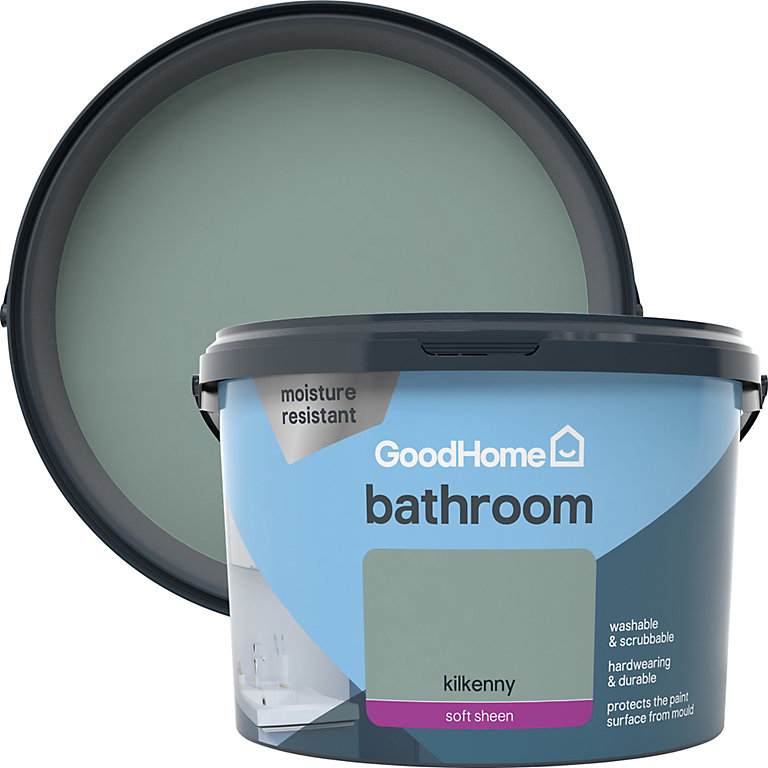 Product image for GoodHome Bathroom Kilkenny Soft sheen Emulsion paint, 2.5L