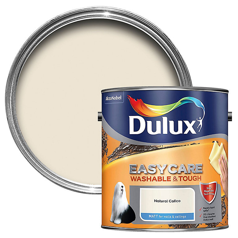 Product image for Dulux Easycare Natural calico Matt Emulsion paint, 2.5L