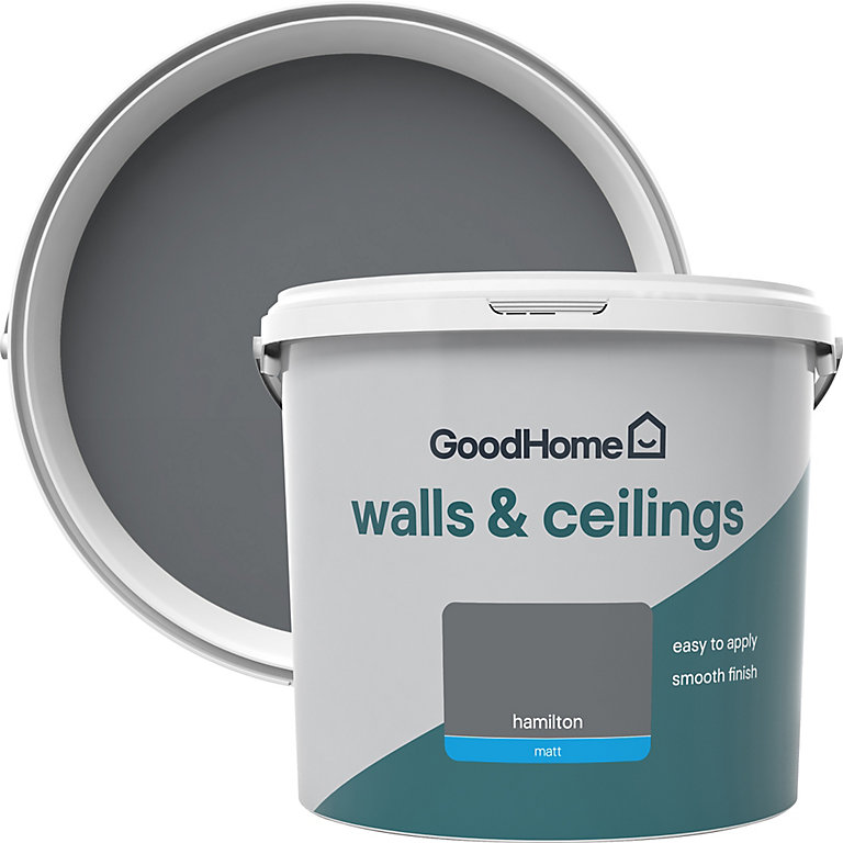 Image of GoodHome Walls & ceilings Hamilton Matt Emulsion paint, 5L
