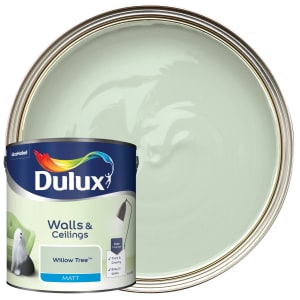 Product image for Dulux Walls & ceilings Willow tree Matt Emulsion paint, 2.5L