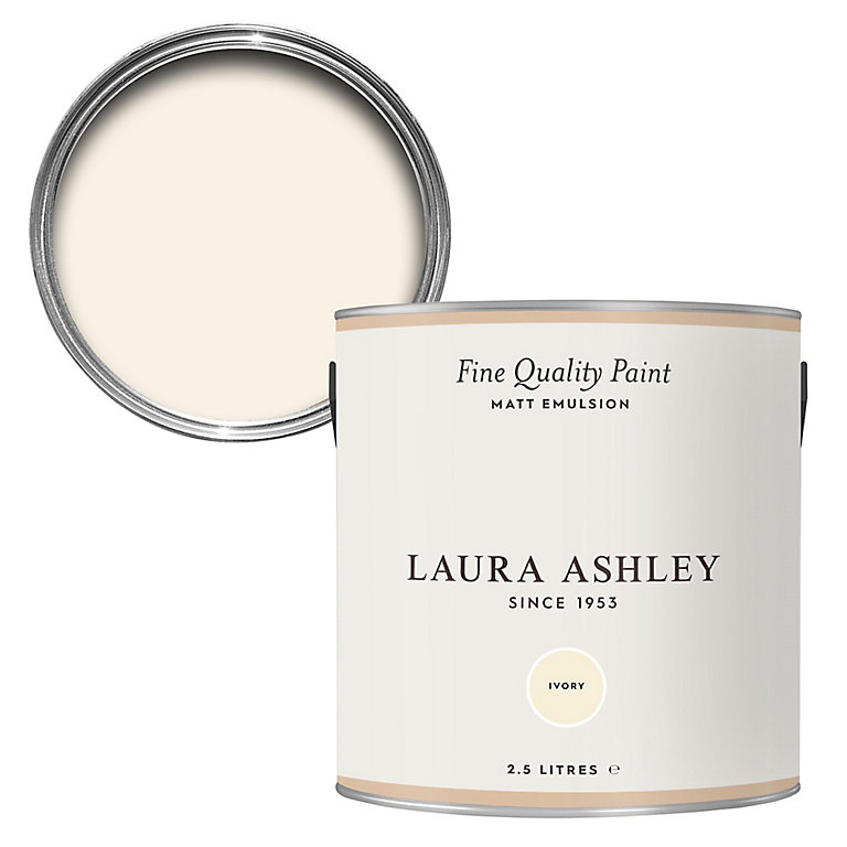Image of Laura Ashley Ivory Matt Emulsion paint, 2.5L
