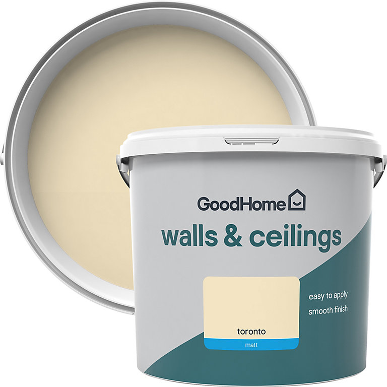 Product image for GoodHome Walls & ceilings Toronto Matt Emulsion paint, 5L