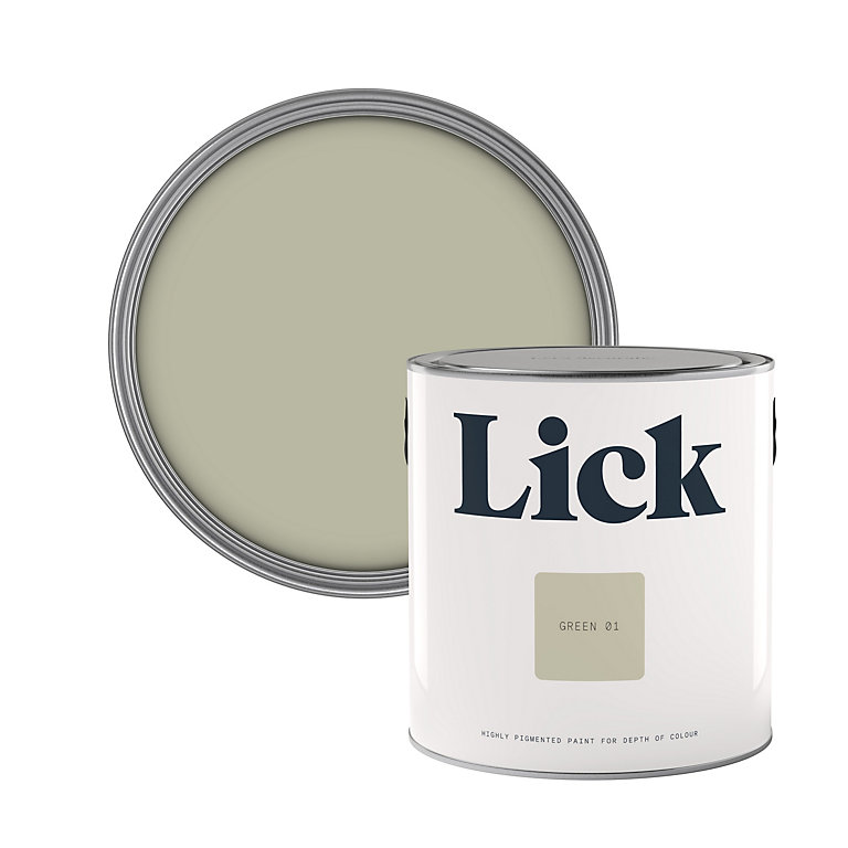 Product image for Lick Green 01 Eggshell Emulsion paint, 2.5L