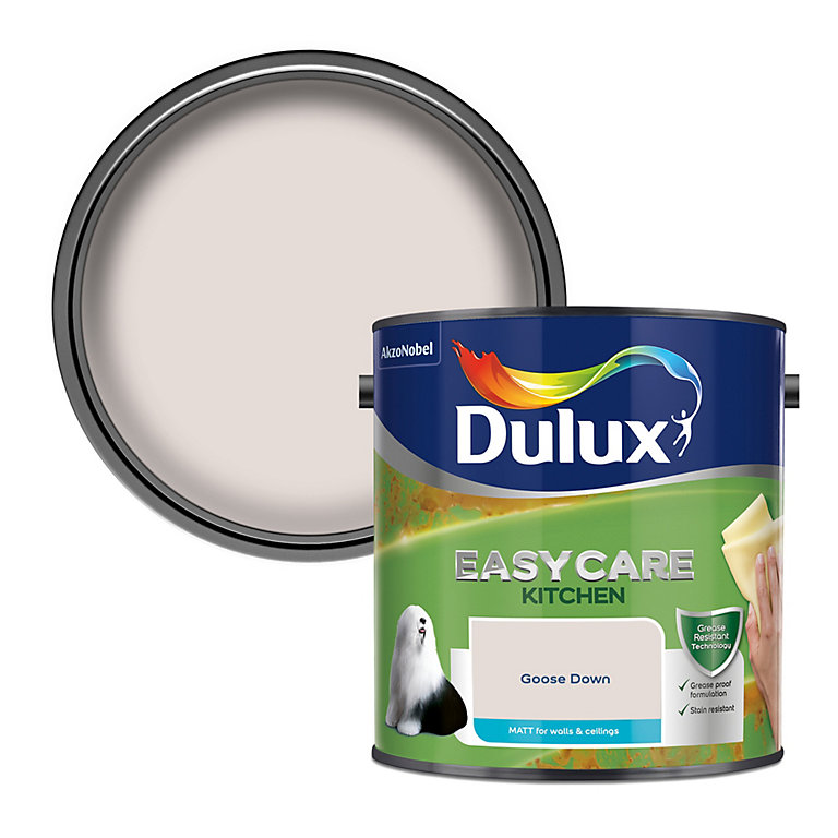 Product image for Dulux Easycare Kitchen Goose Down Matt Wall paint, 2.5L