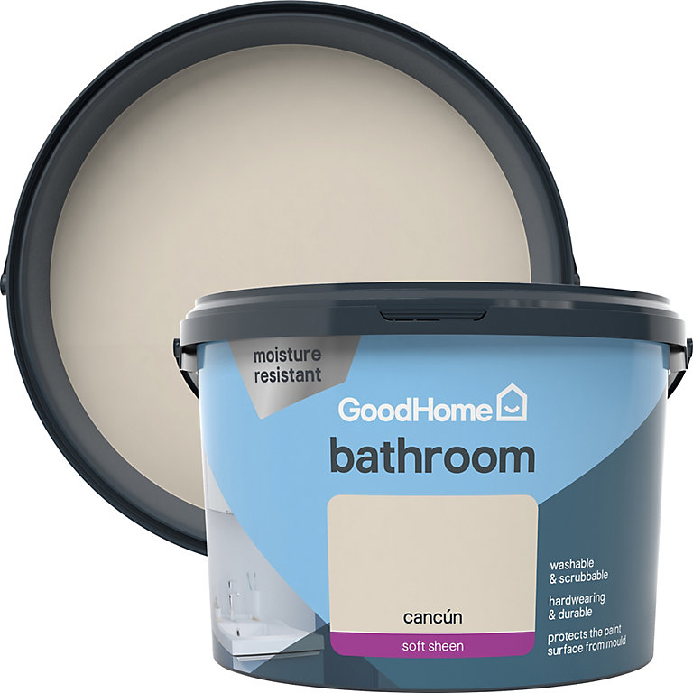Product image for GoodHome Bathroom Cancun Soft sheen Emulsion paint, 2.5L