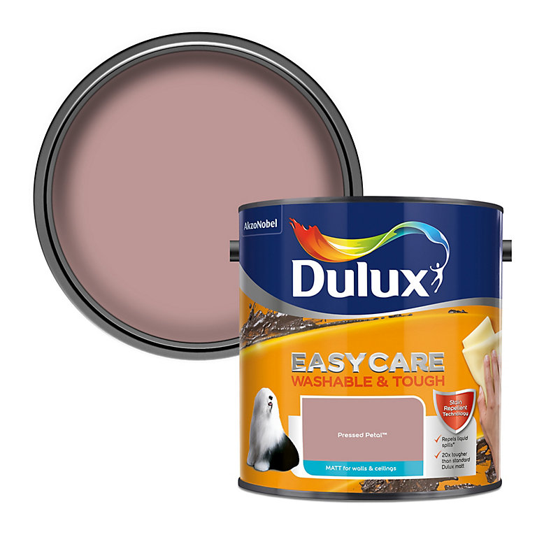 Product image for Dulux Easycare Pressed Petal Matt Wall paint, 2.5L