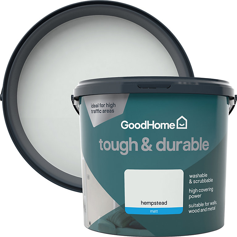 Product image for GoodHome Durable Hempstead Matt Emulsion paint, 5L