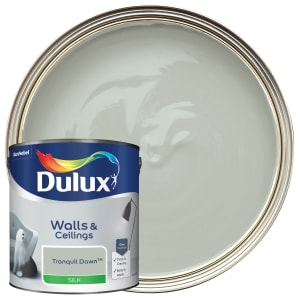 Product image for Dulux Walls & ceilings Tranquil dawn Silk Emulsion paint, 2.5L
