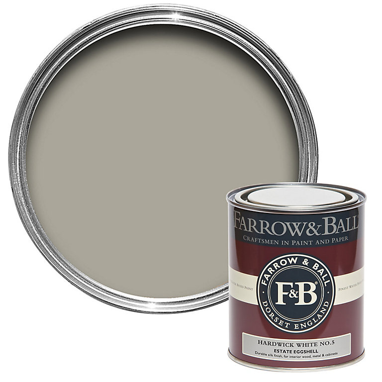 Product image for Farrow & Ball Estate Hardwick White No.5 Eggshell Paint, 750ml