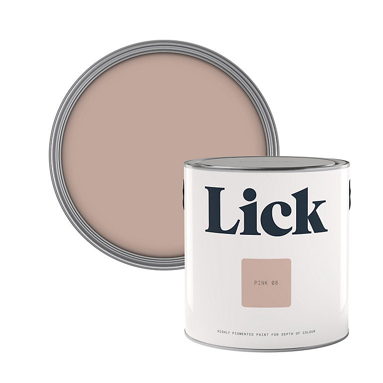 Product image for Lick Pink 08 Matt Emulsion paint, 2.5L