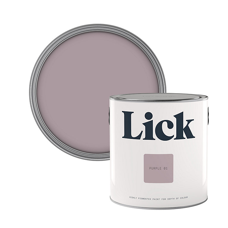 Product image for Lick Purple 01 Eggshell Emulsion paint, 2.5L