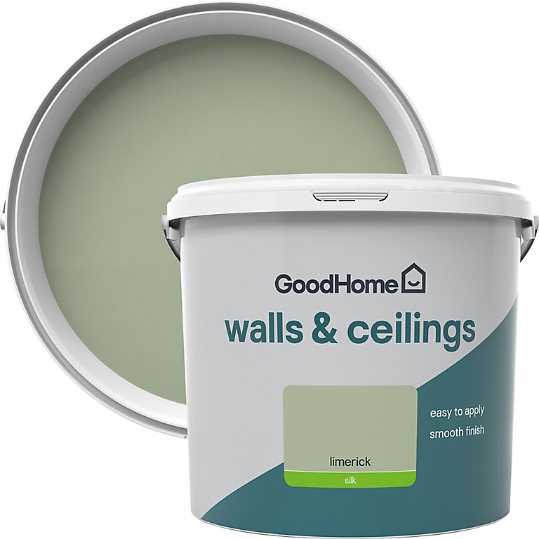 Product image for GoodHome Walls & ceilings Limerick Silk Emulsion paint, 5L