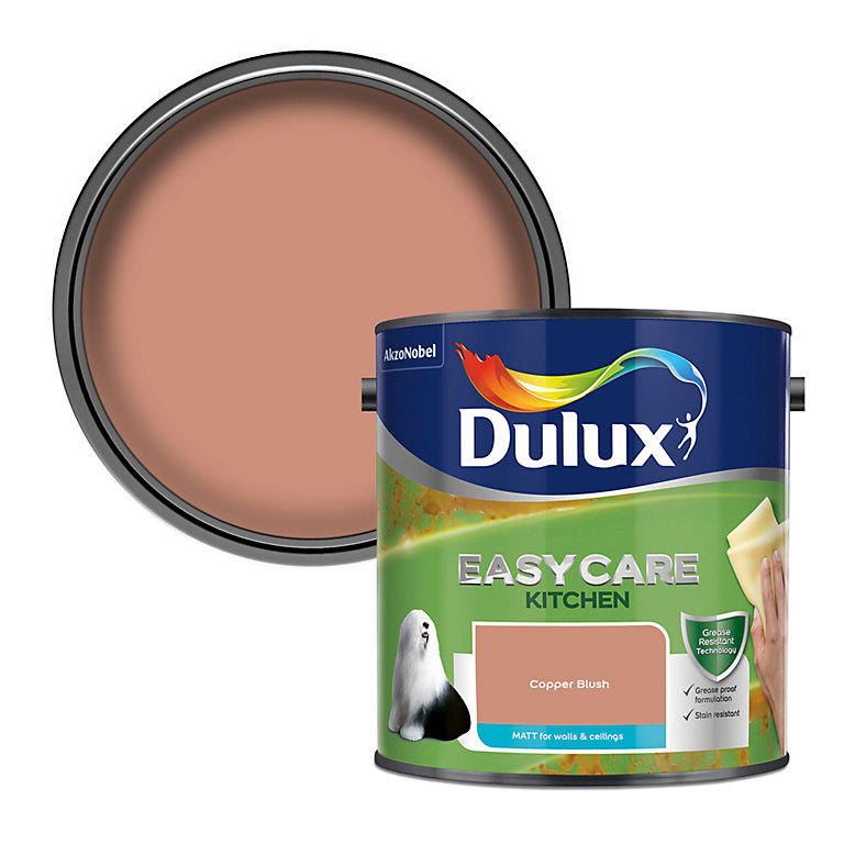Product image for Dulux Easycare Kitchen Copper Blush Matt Wall paint, 2.5L