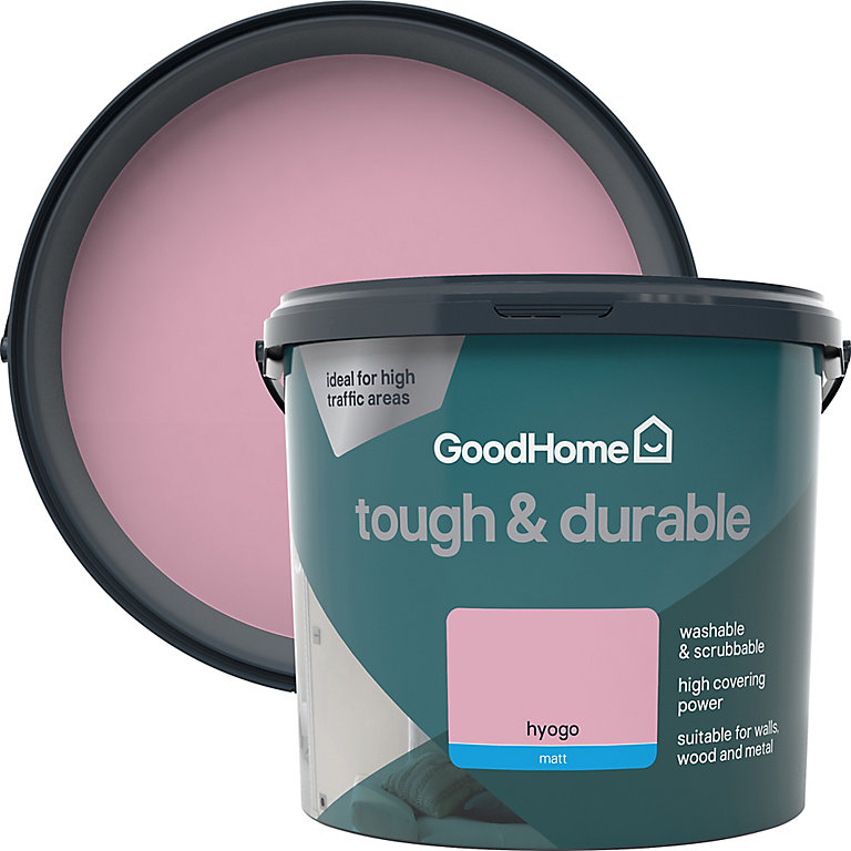 Product image for GoodHome Tough & Durable Hyogo Matt Emulsion paint, 5L