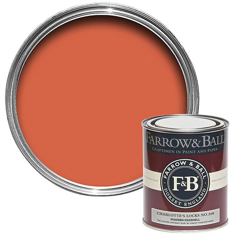 Product image for Farrow & Ball Modern Charlotte's Locks No.268 Eggshell Paint, 750ml